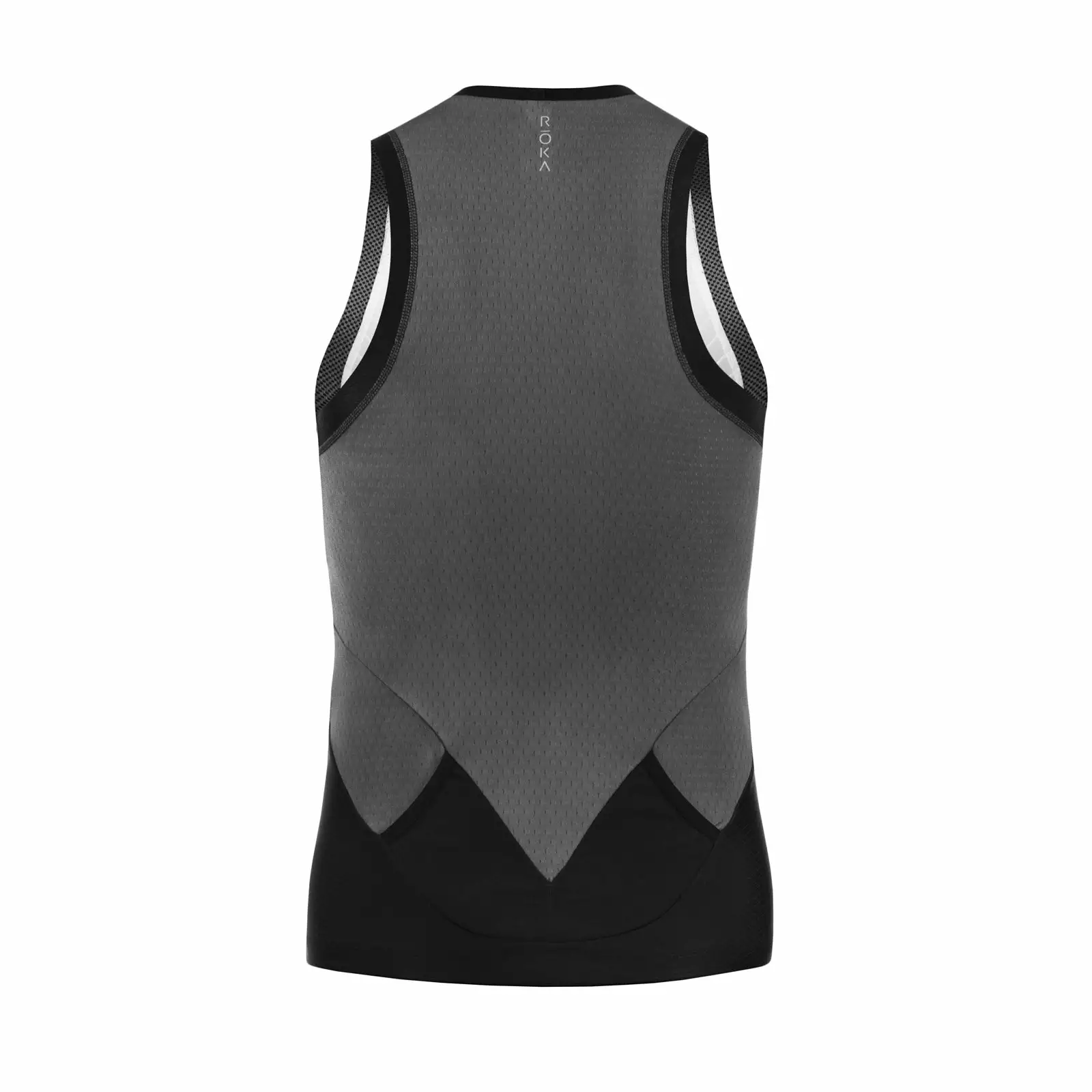 ROKA Tri Suits Men's Gen II Elite Aero Sleeveless Tri Top - White/Black 2 ROKA Tri Suits Men's Gen II Elite Aero Sleeveless Tri Top - White/Black
