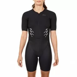 ROKA Women's Gen II Elite Aero Short Sleeve Tri Suit - Black Tri Suits
