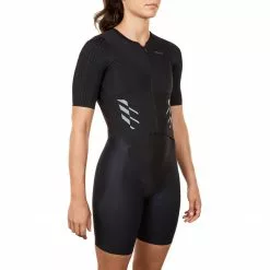 ROKA Women's Gen II Elite Aero Short Sleeve Tri Suit - Black Tri Suits