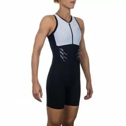 ROKA Women's Gen II Elite Aero Sleeveless Tri Suit - White/Black